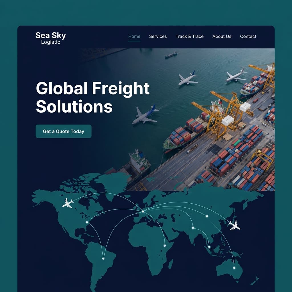 SeaSky Logistics platform interface